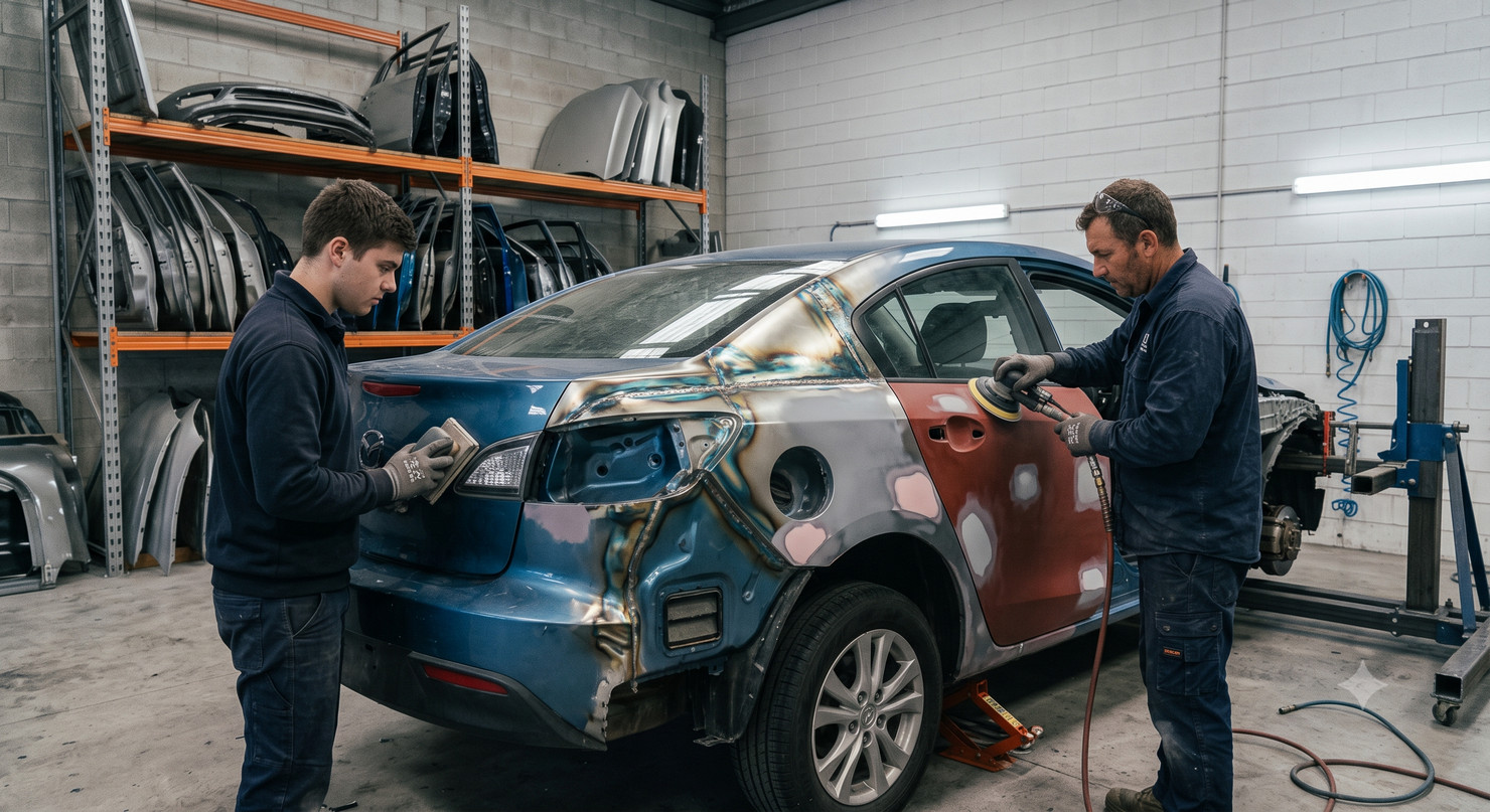 Vehicle body repair workshop in Rydalmere